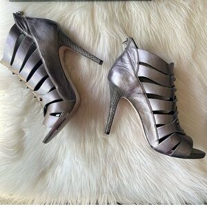White House Black Market Chandler Caged
Leather Heels. Size 7